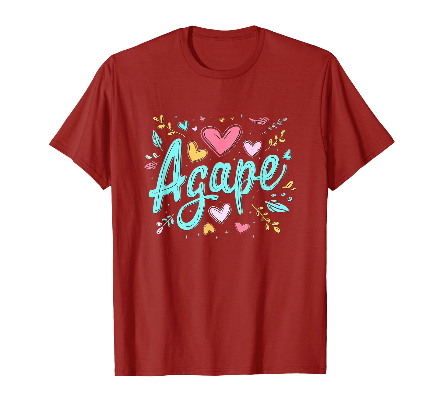 Agape Old Greek Christian Apparel - Christian Faith - Love Agape T-Shirt - Unisex-Adults - Black - Small - Short Sleeve - T-Shirt