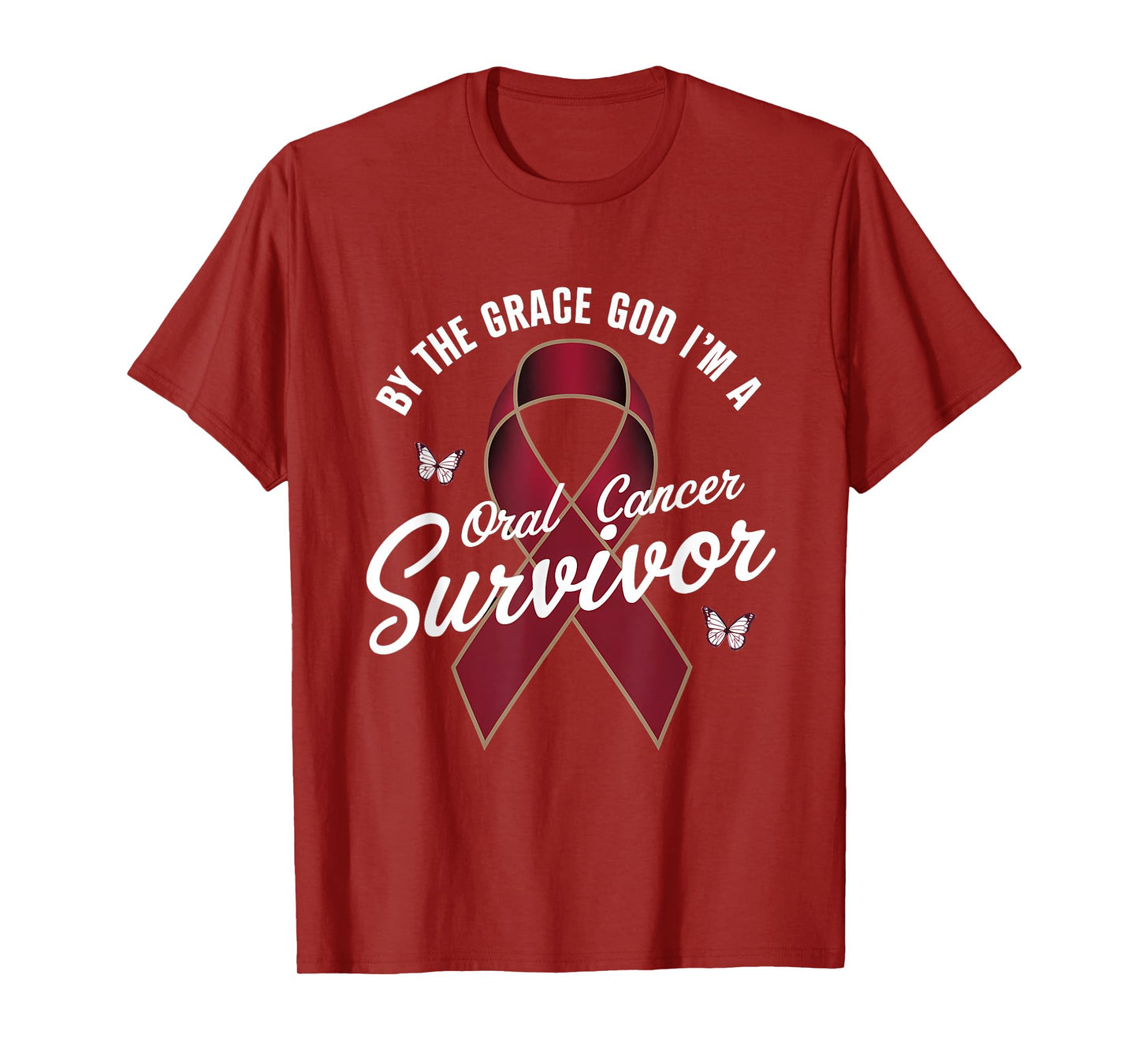 Oral Cancer Survivor By The Grace God Oral Awareness T-Shirt