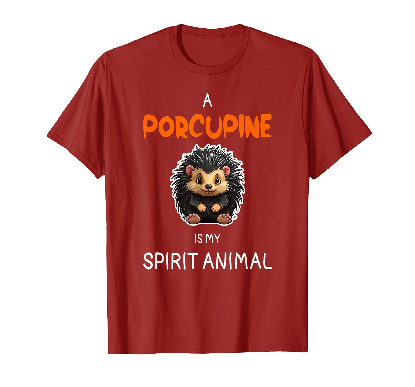 Porcupine Animal Spirit Shirt Funny Cartoon Porcupine Lover T-Shirt