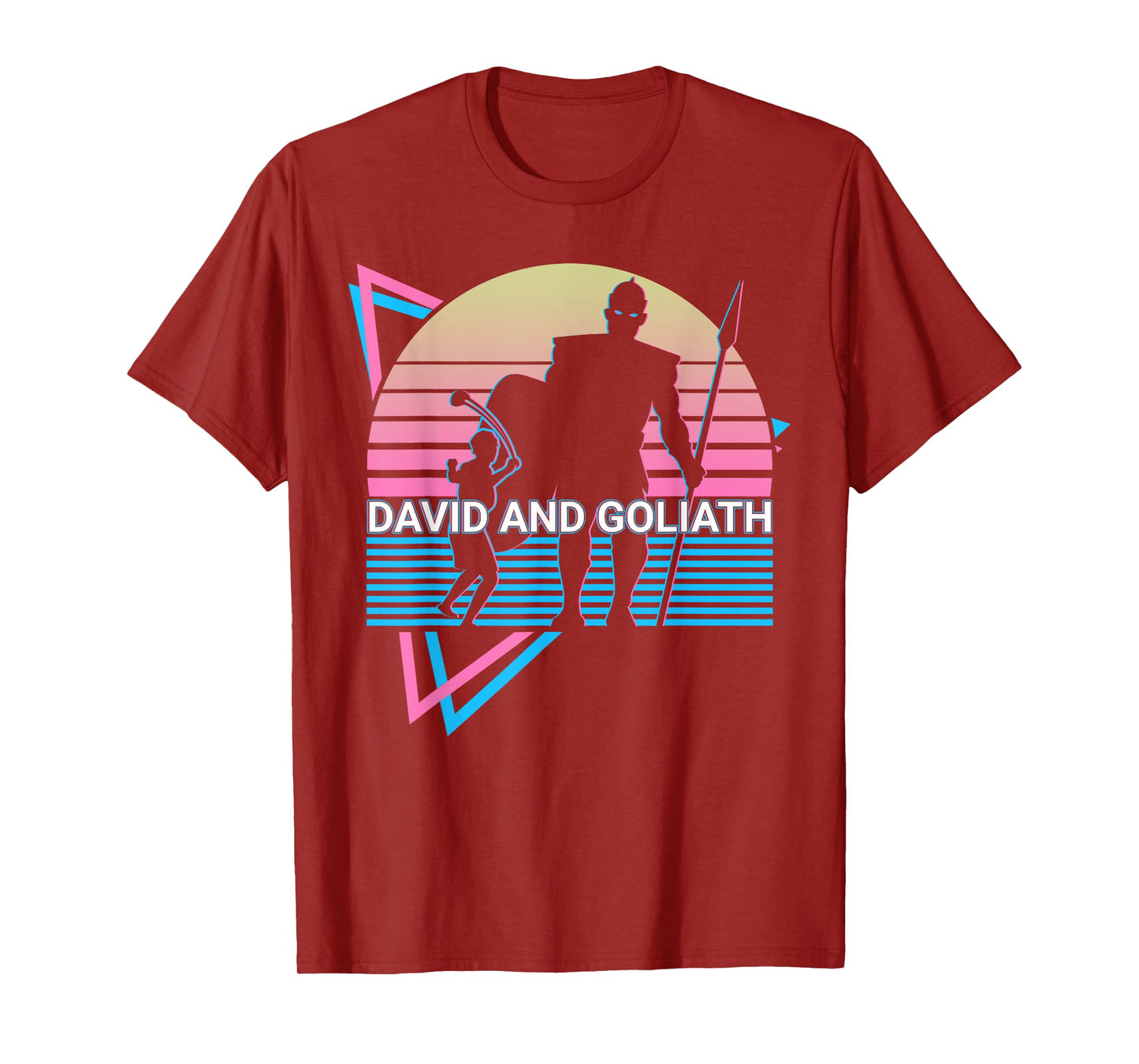 David And Goliath Christian Christianity Retro T-Shirt