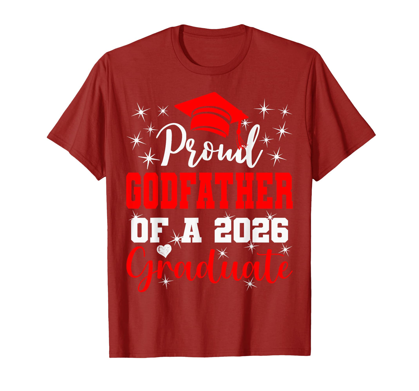 Super Proud Godfather of 2026 Graduate Graduation Family T-Shirt