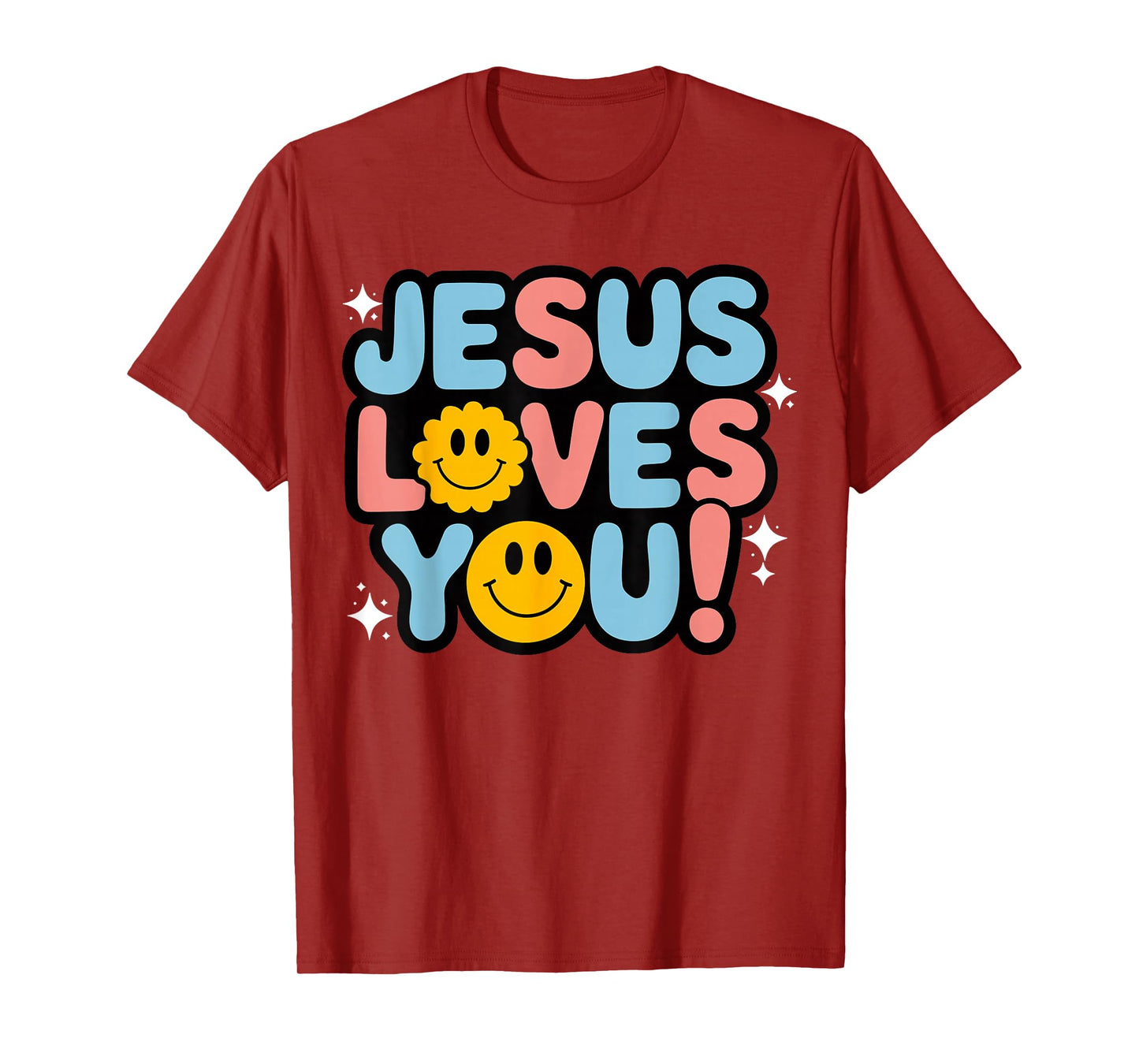 Jesus Loves You Groovy Christian Faith T-Shirt