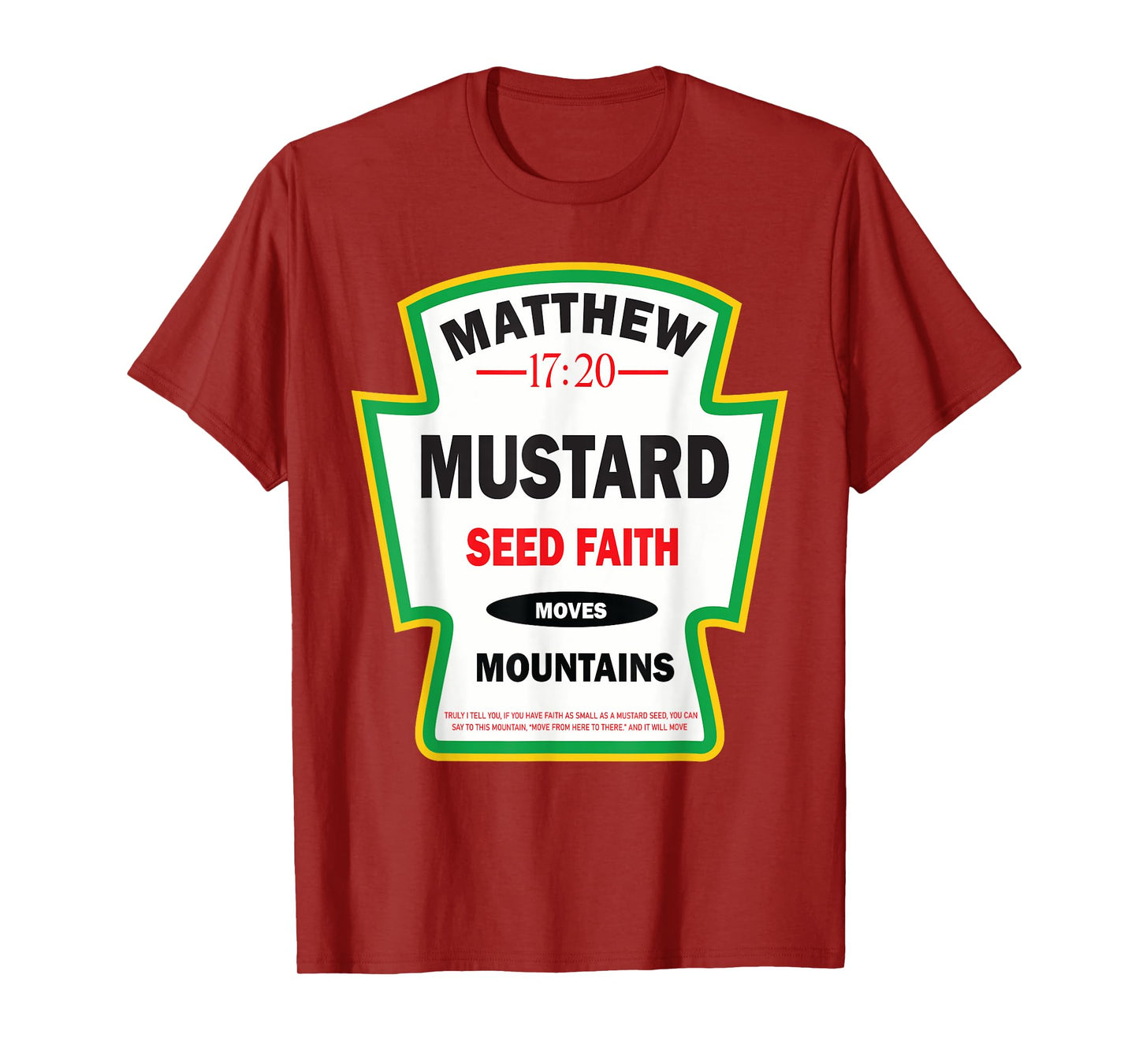 Mustard Christian Faith Funny Christian Gifts T-Shirt