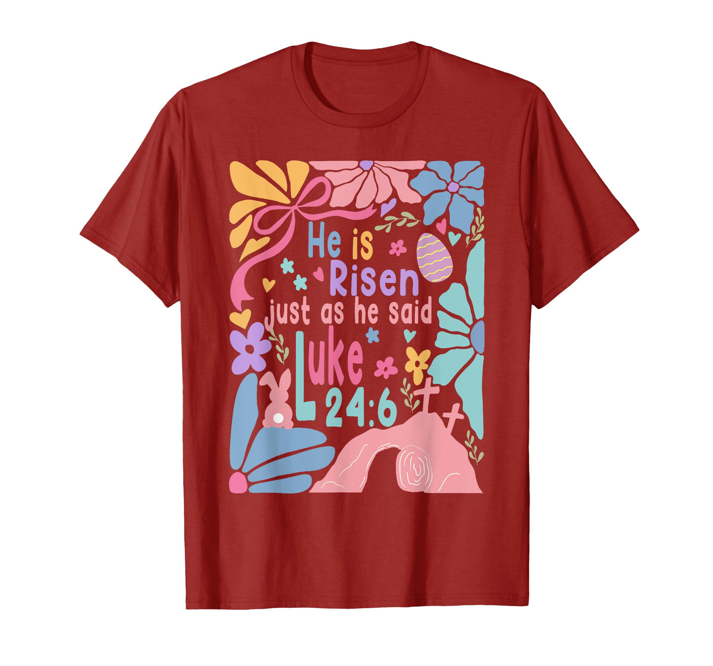 He Is Risen Just As He Said Christian Easter Bible Verse T-Shirt