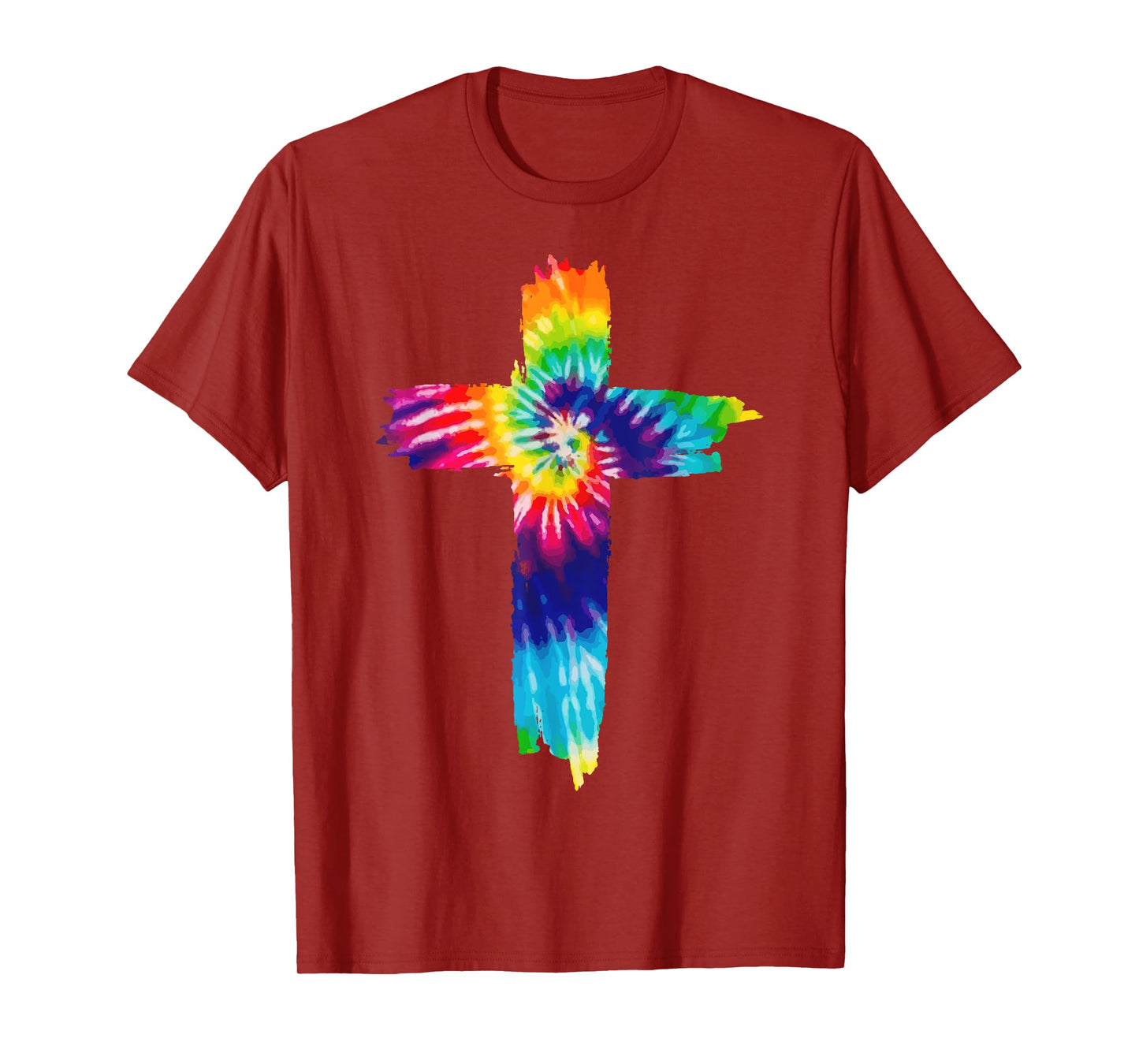 Cross Tie Dye Christian Jesus Hippie Bible Religious T-Shirt