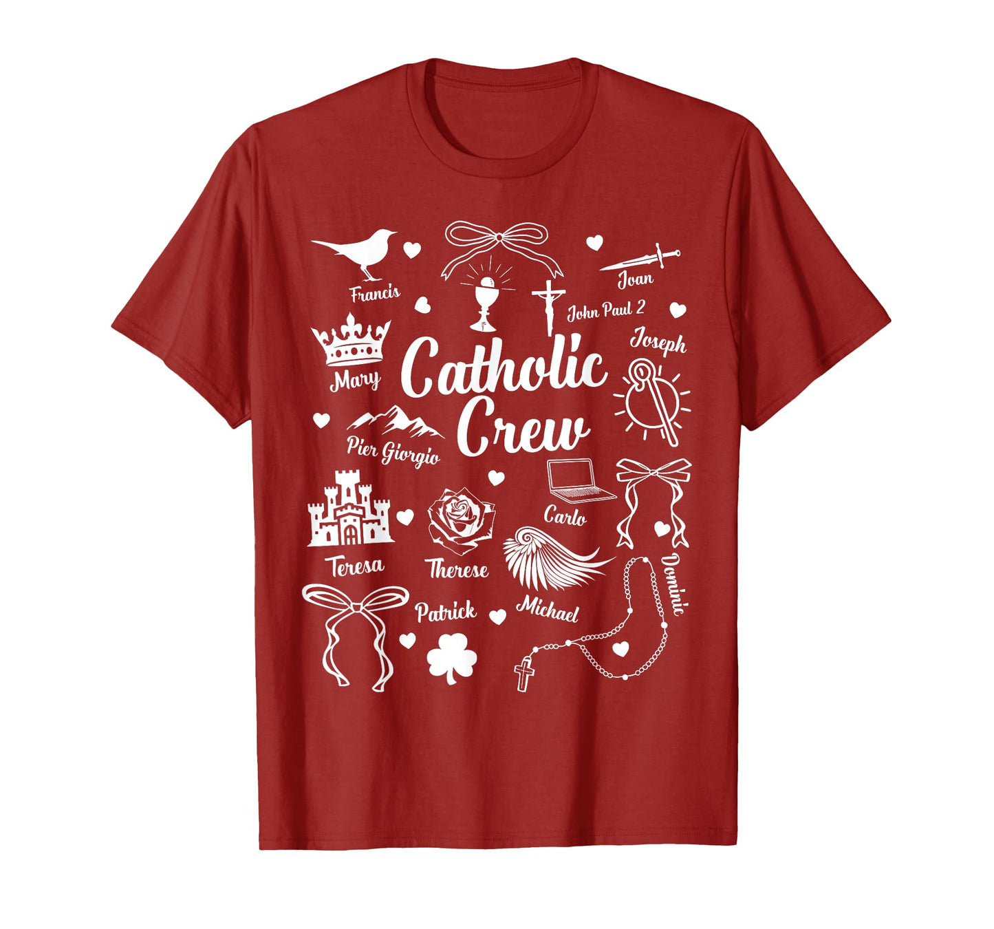 Catholic Crew Religious Catholic Faith Pray for Us T-Shirt