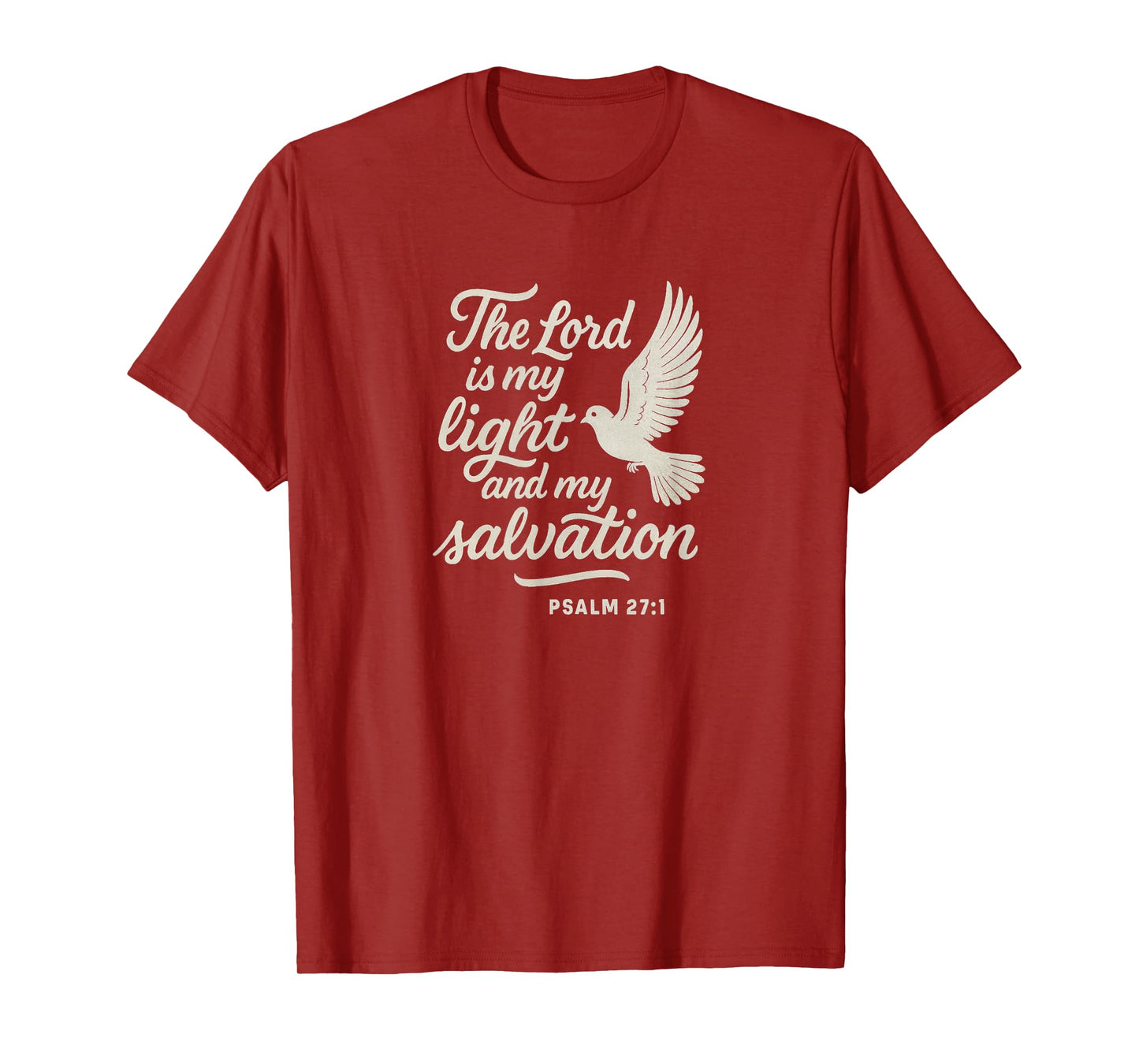 Psalm 27:1 Christian Themed Bible Verse Design T-Shirt