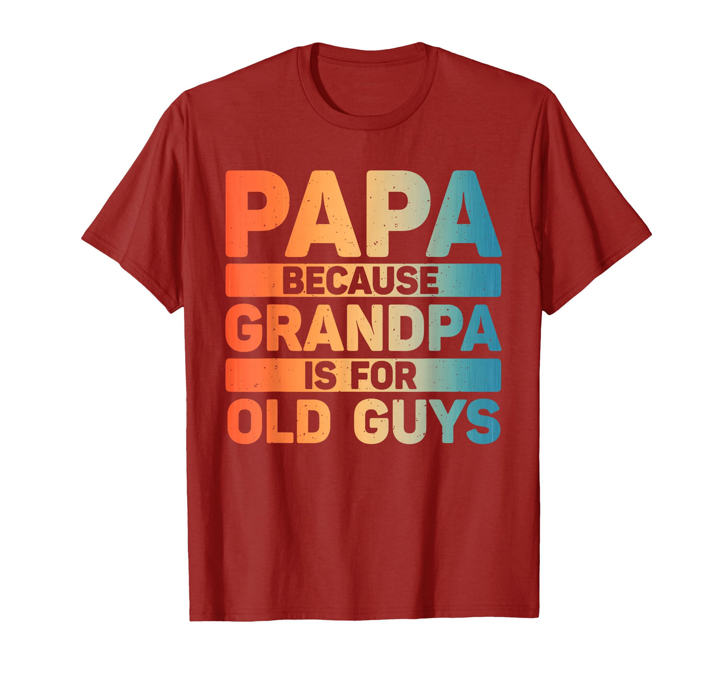 Papa Art for Grandpa Men from Grandkids Father's Day Papa T-Shirt