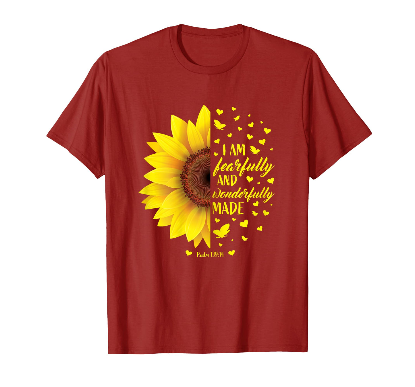 Christian Bible Verse Gifts Women Teen Girls Cute Sunflower T-Shirt