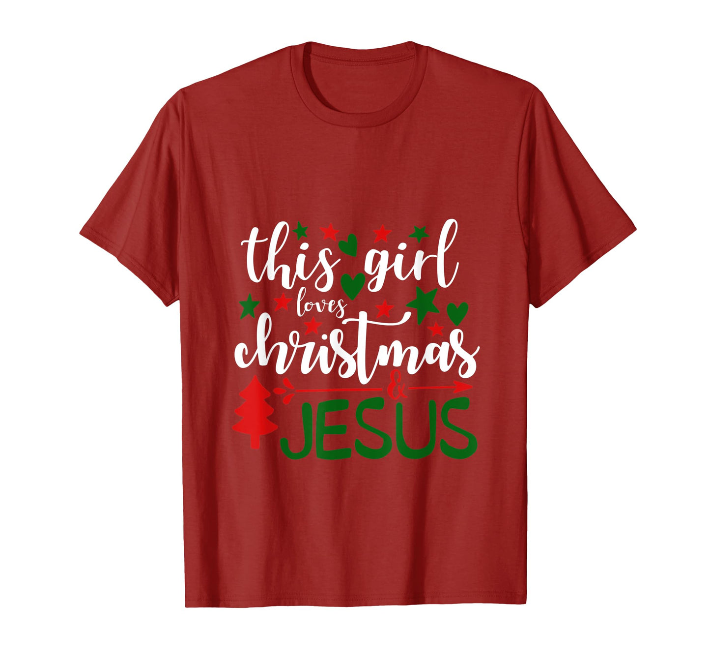 This Girls Loves Christmas and Jesus - Christian T-Shirt