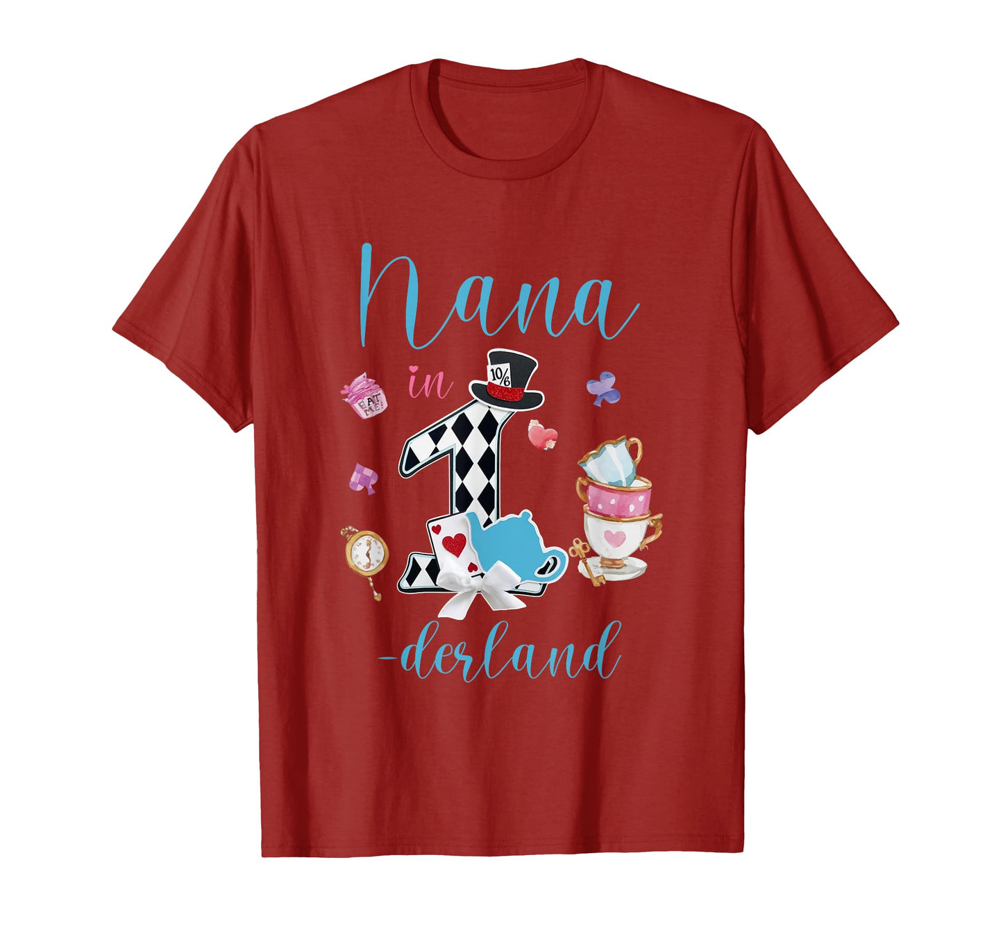Nana In Onederland 1st Birthday Girl Family Tea Party T-Shirt
