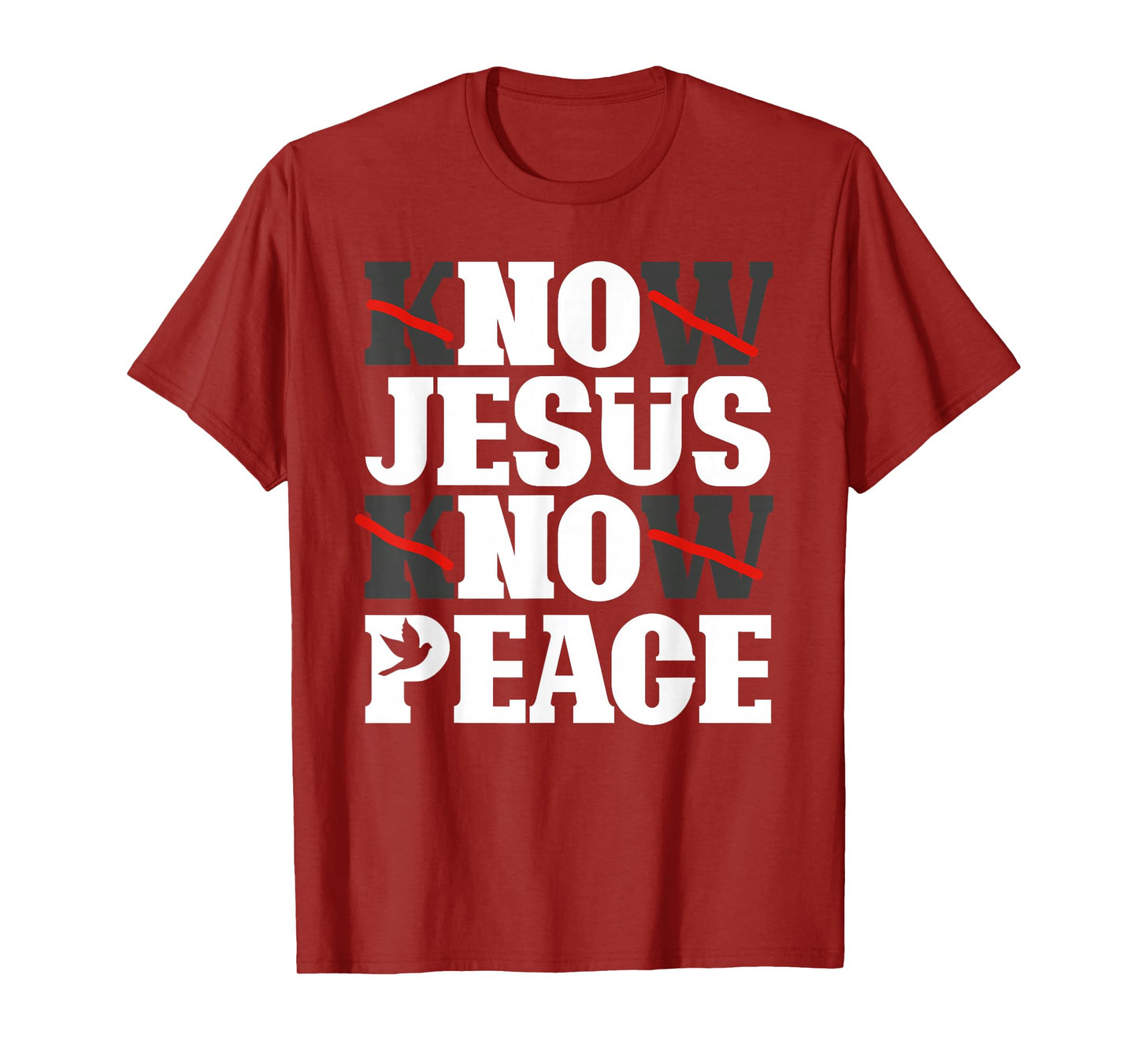 Know Jesus Know Peace Religion God Church Christian T-Shirt