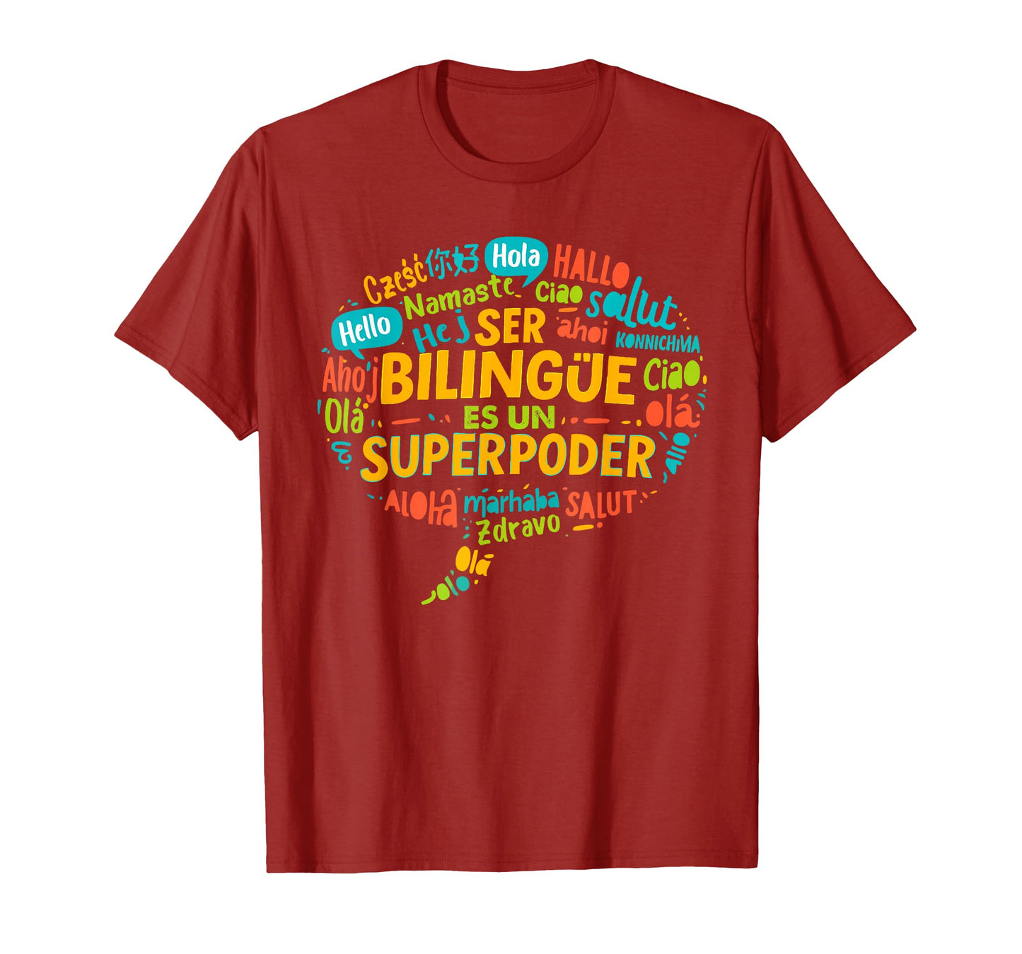 Ser Bilingue ES Un Superpoder Funny Bilingual Teacher T-Shirt