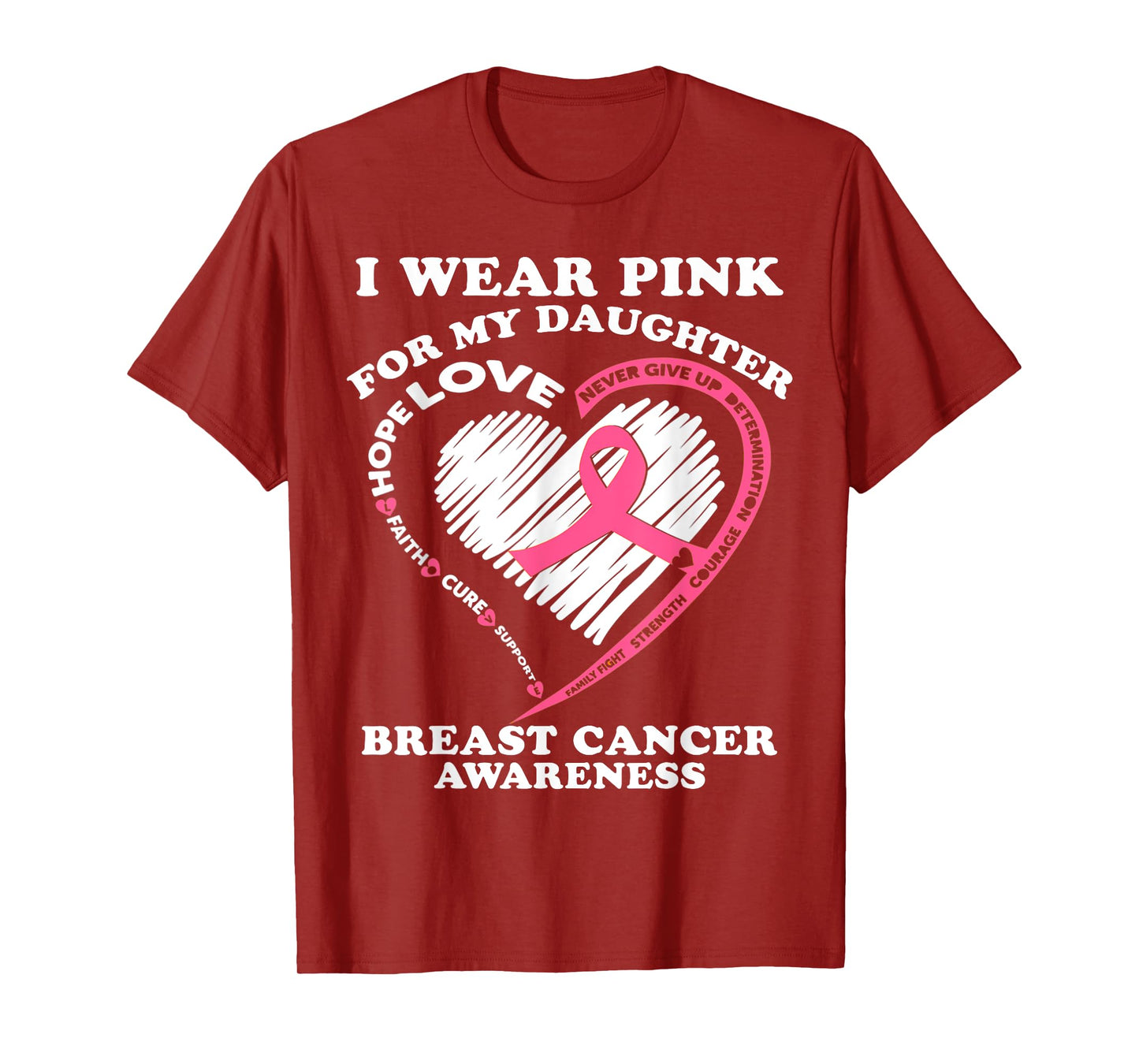 I Wear Pink for My Daughter Breast Cancer Awareness Month T-Shirt