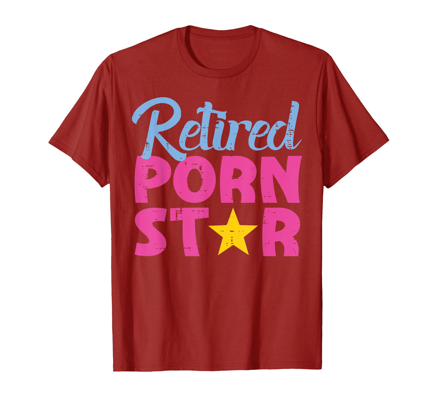 Inappropriate Retired Star Funny Adult Humor Joke Men Women T-Shirt