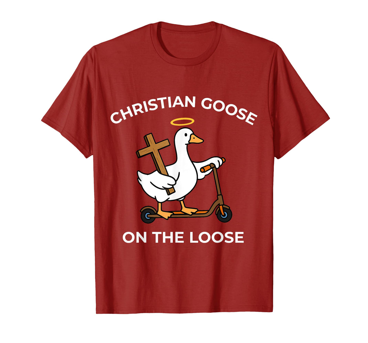 Christian Goose On The Loose Funny Jesus Bible Religious T-Shirt