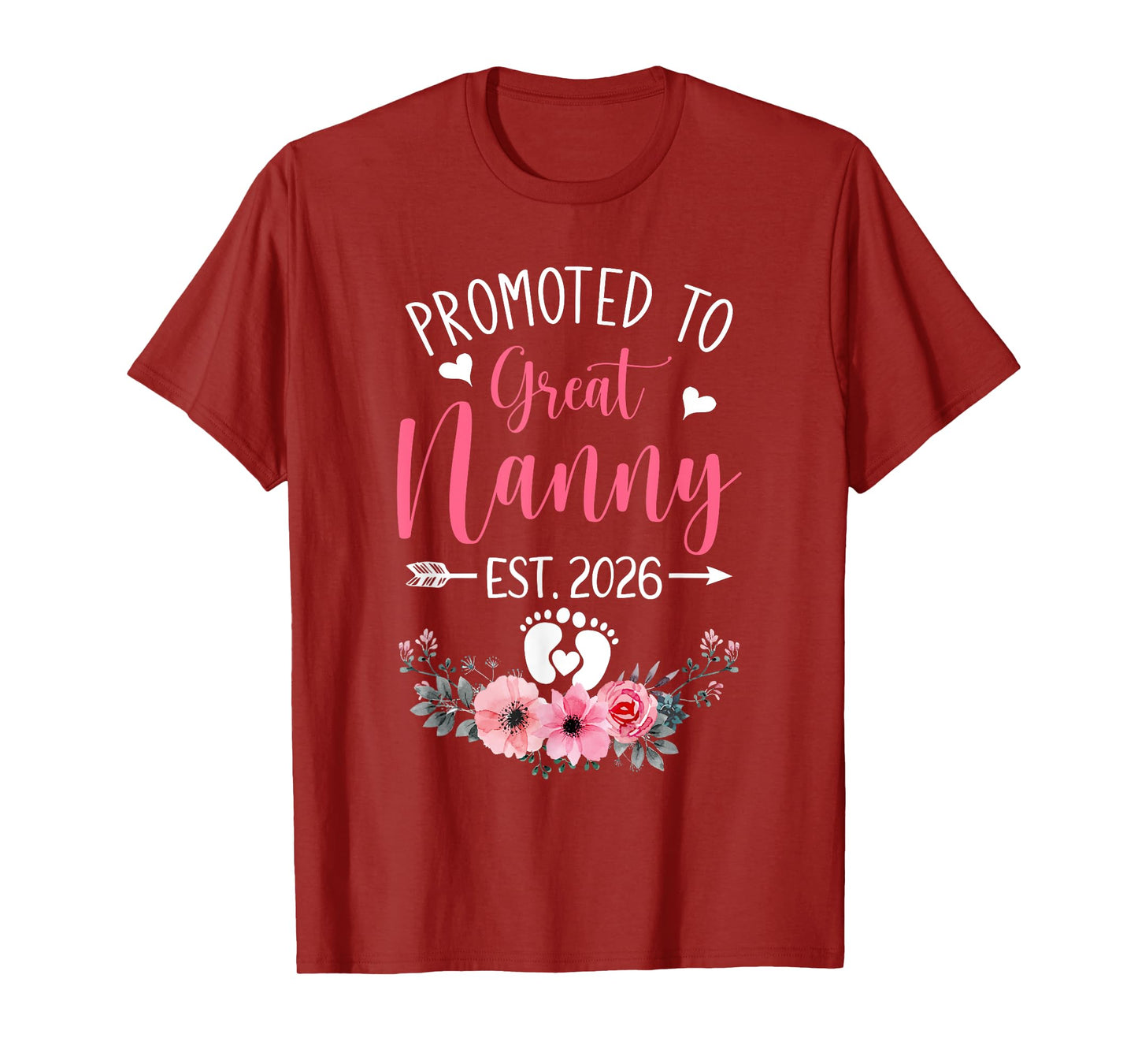 Promoted To Great Nanny Est 2026 Mothers Day T-Shirt