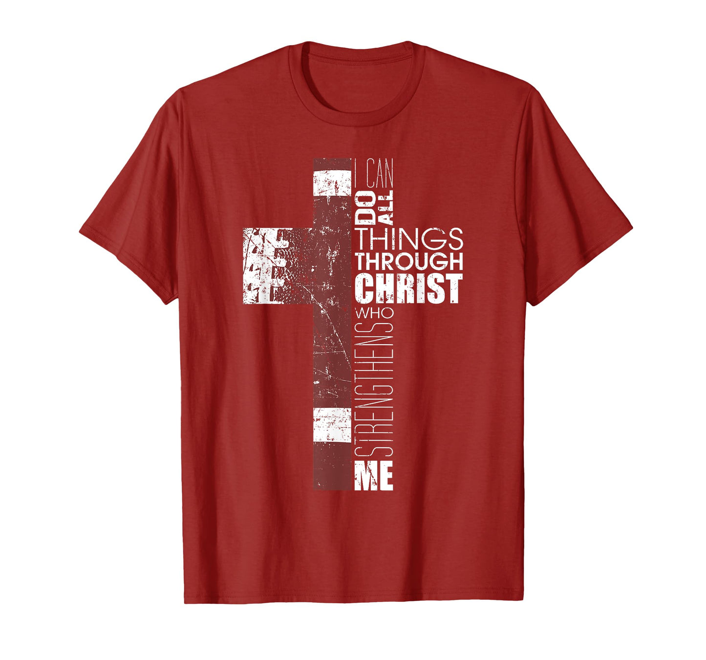 Christian Football Verse I Can Do All Things Through Christ T-Shirt