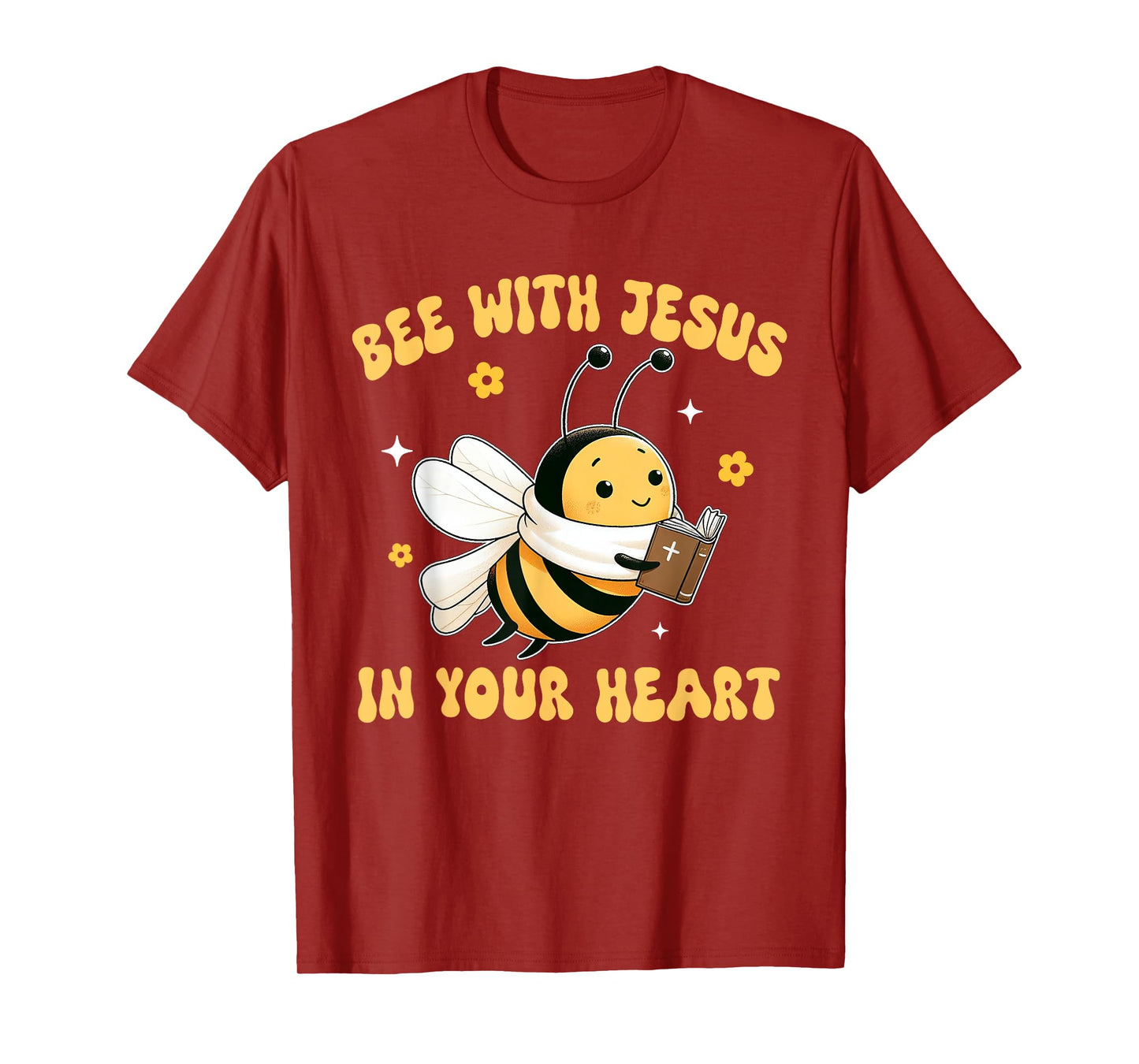 Bees Christian Bee With Jesus in Your Heart Jesus Lover T-Shirt