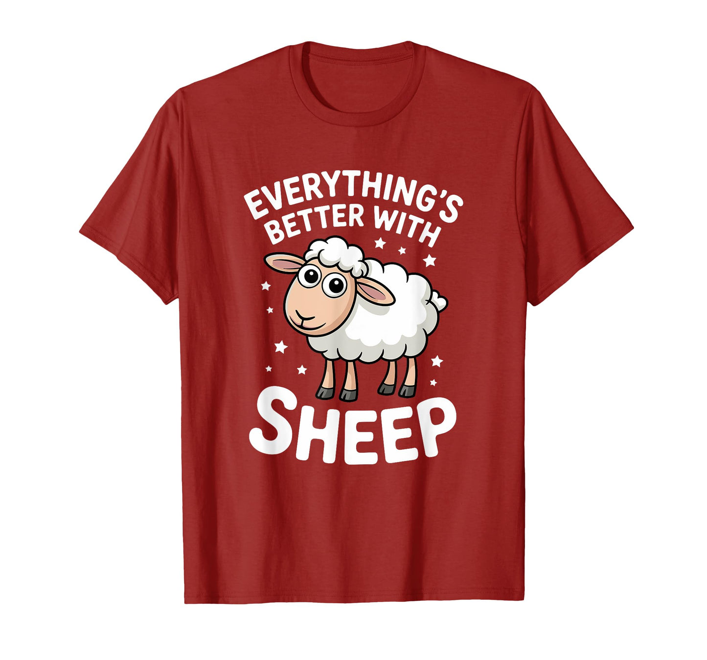 Cute Sheep Lover Adults or Kids Boys Girls Sheep T-Shirt