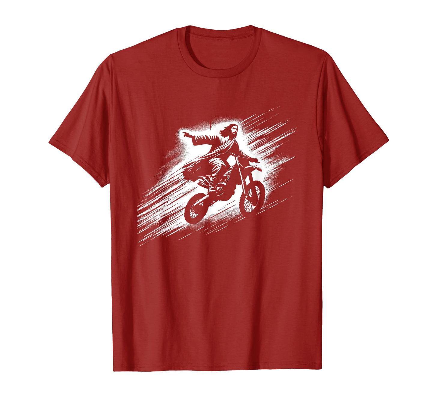 Jesus On Dirt Bike - Funny Christian Motorcycle Lover T-Shirt