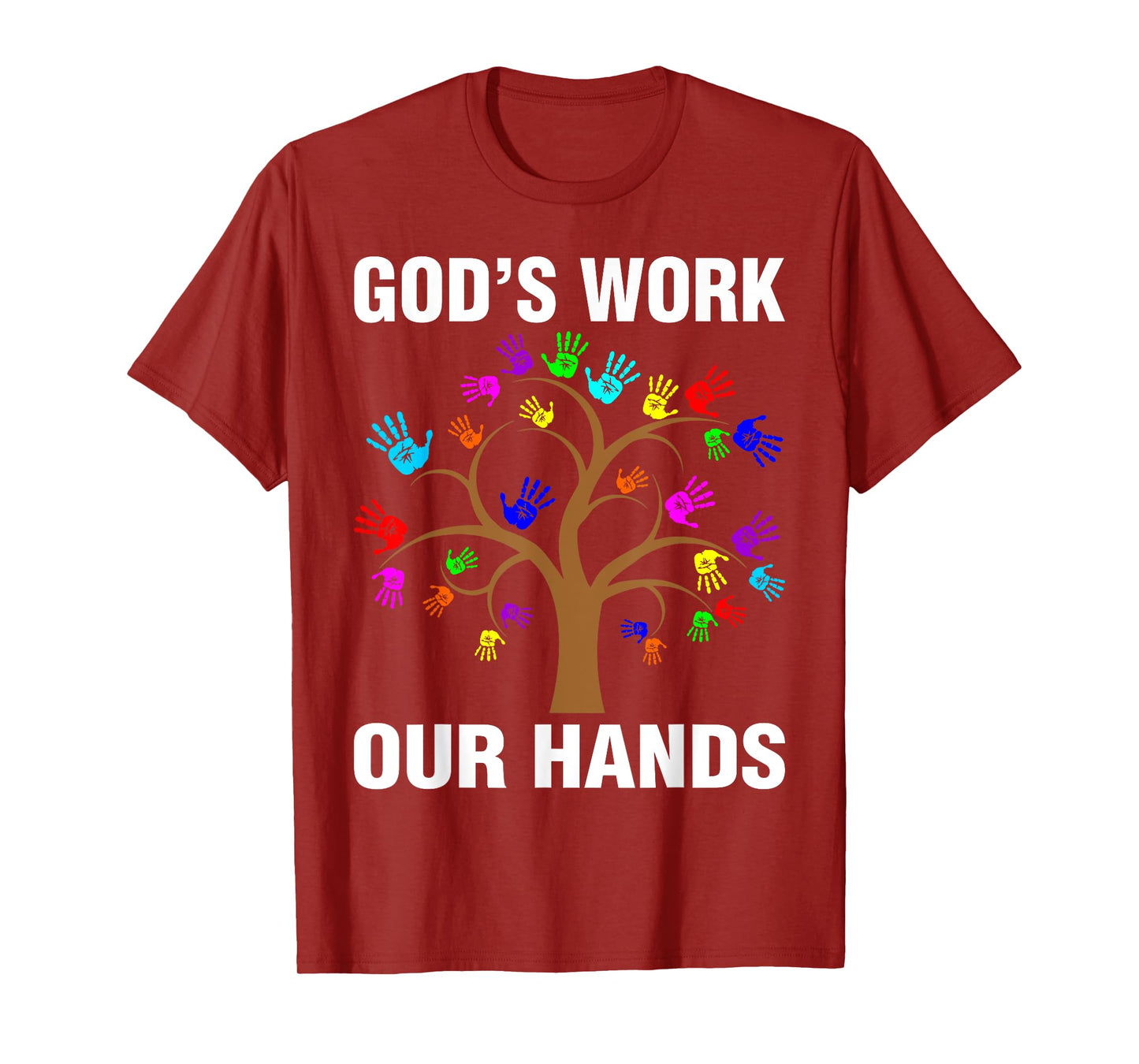 God's Work Our Hands Christian Shirts For Women Bible Verse T-Shirt