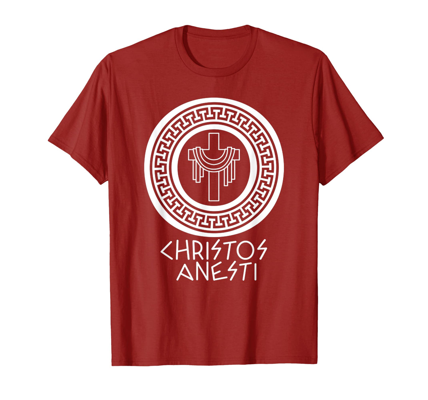Christos Anesti Cross Jesus Egg Orthodox Greek Easter T-Shirt