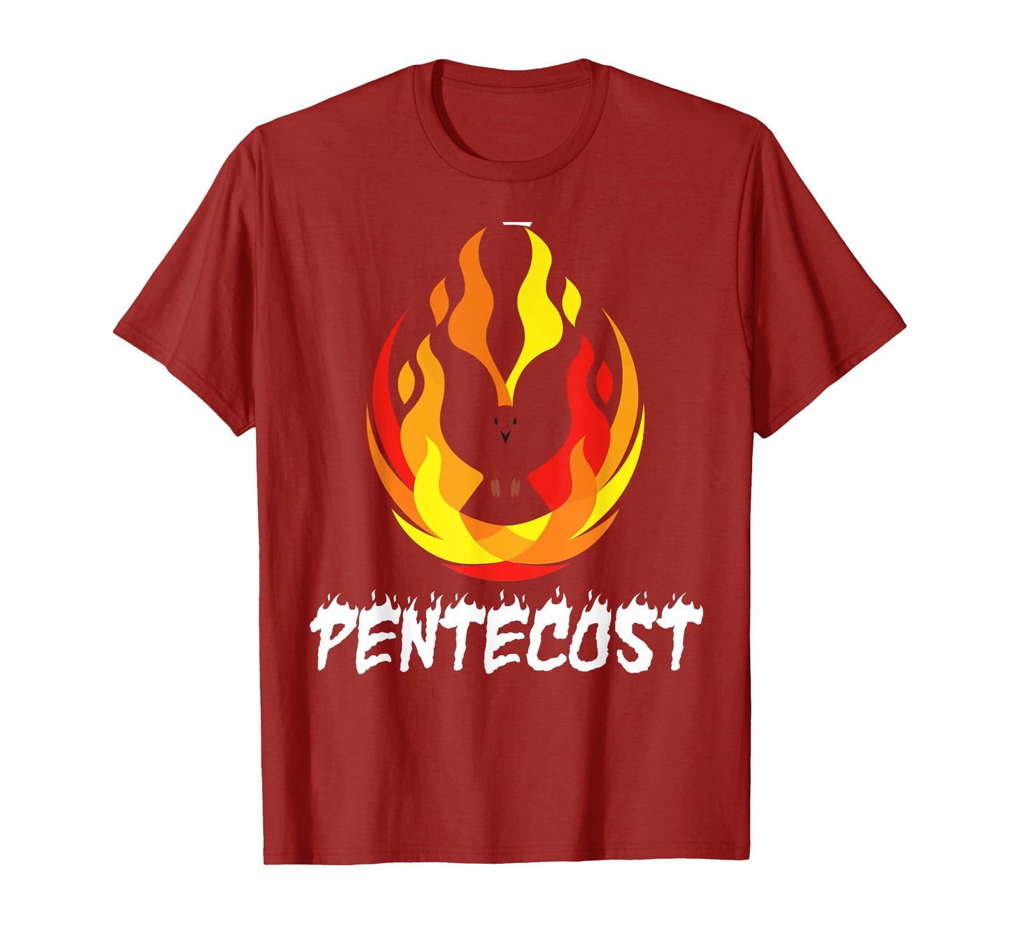 Pentecost Doves Tongues of Fire Flame Acts Holy Spirit T-Shirt