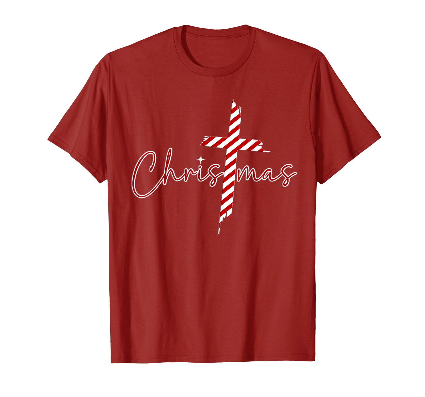 Christmas Candy Striped Cane Love Jesus Christ T-Shirt