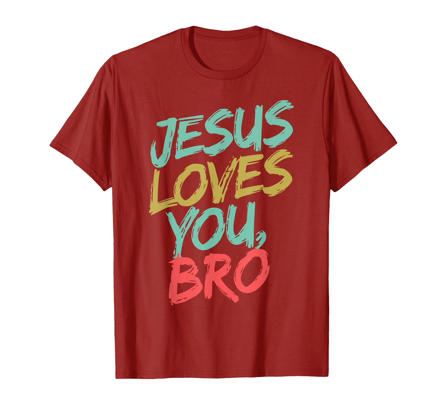 Youth Jesus Loves You Bro Funny Christian Boy Kids Men Faith T-Shirt