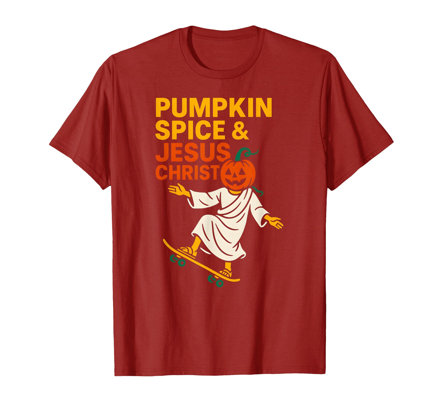 Pumpkin Spice Jesus Christ Fun Womans Christian Religious T-Shirt