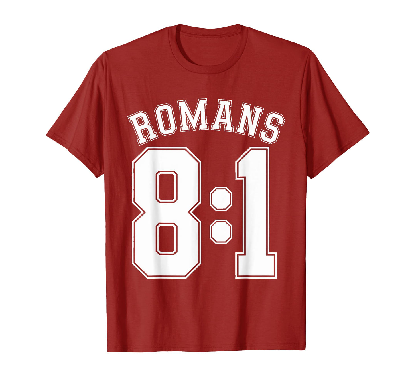 Romans 8:1 Sports Jersey Christian Motivation Apparel T-Shirt