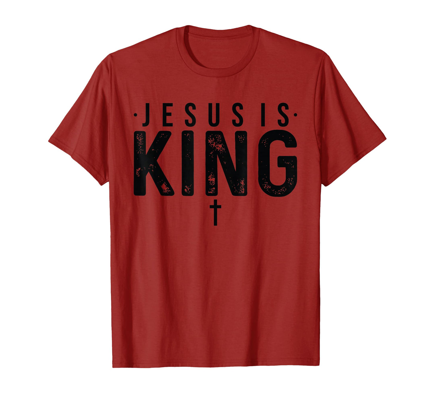 Retro Jesus is King Christian - Religious Gospel Faith Cross T-Shirt