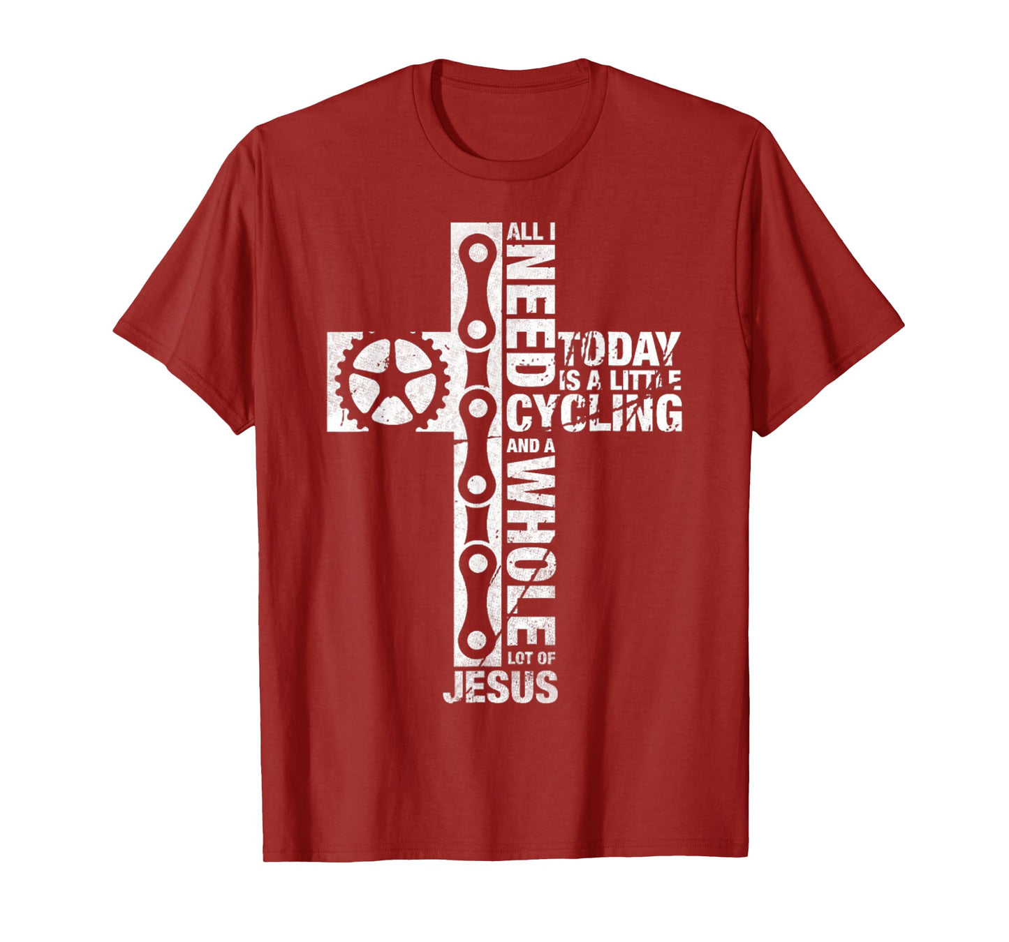 Vintage I Need Is Cycling And Jesus Christian Religious T-Shirt