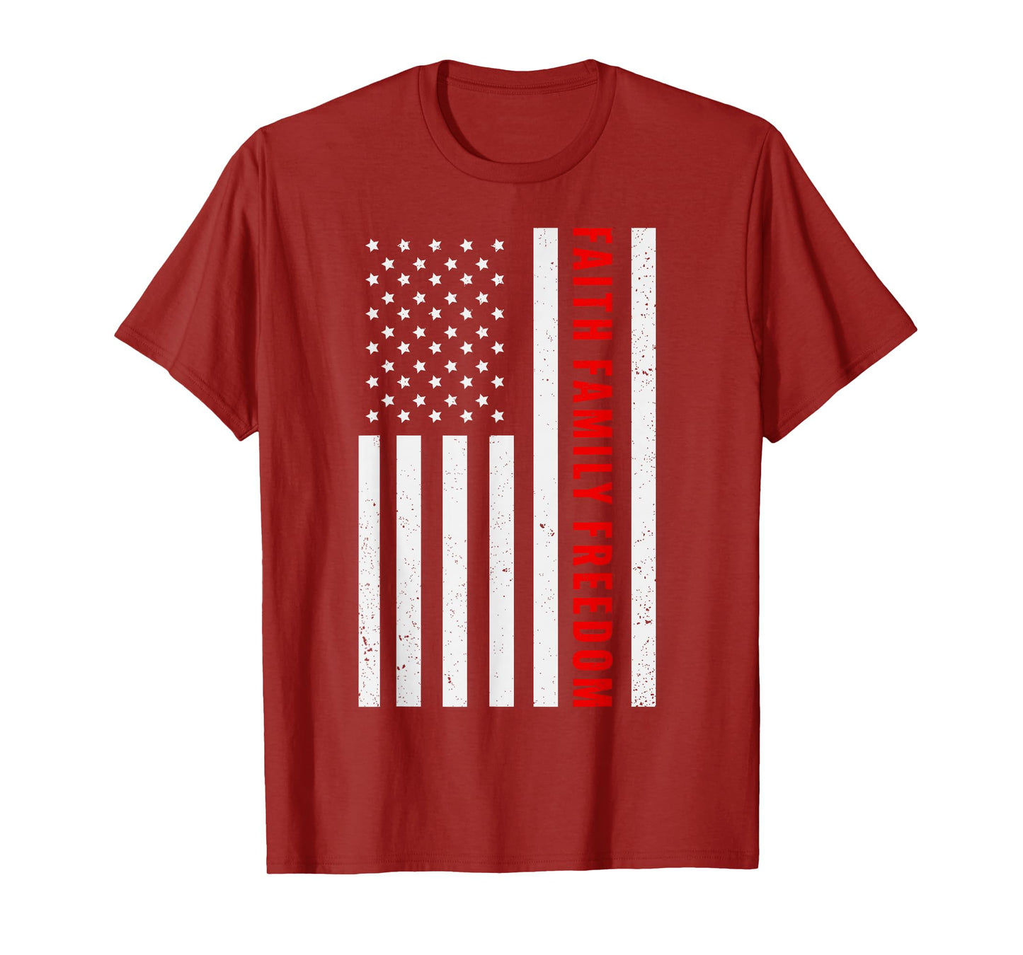 Faith Family Freedom American Flag Christian T-Shirt