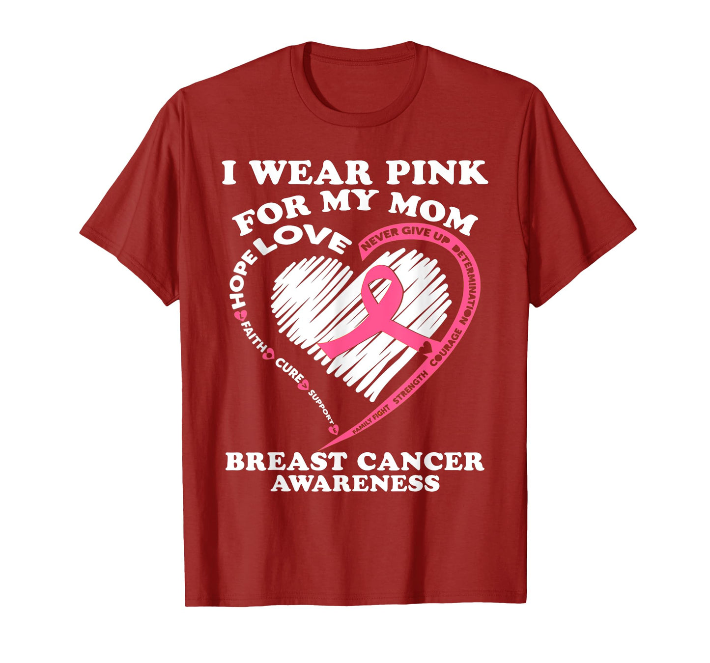 I Wear Pink for My Mom Breast Cancer Awareness Month T-Shirt