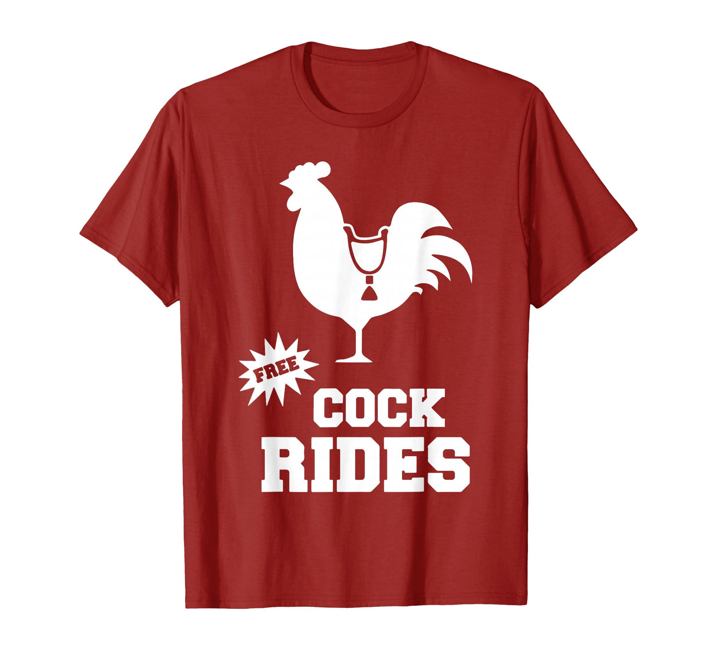 Free Cock Ride Adult Humor Sexy Swinger Funny Cock Roaster T-Shirt