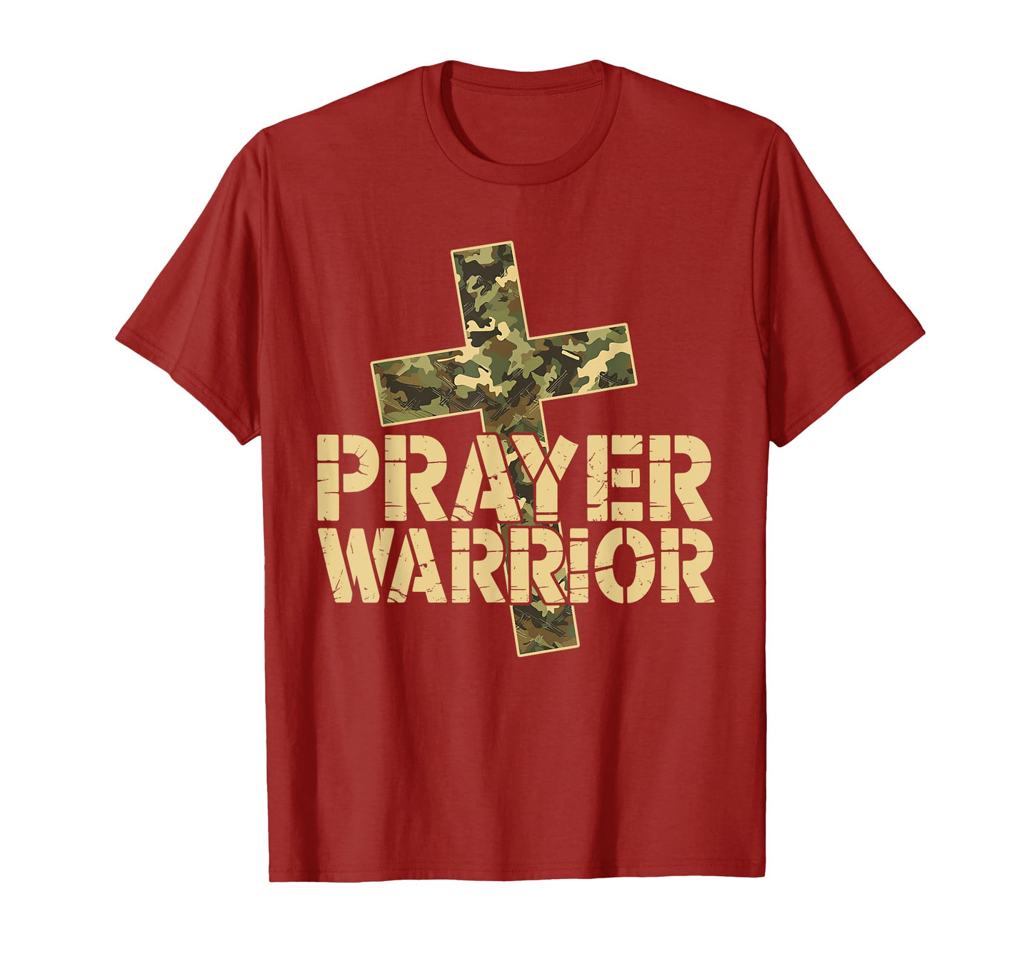 Prayer Warrior Faith God Cross Camo Jesus Christian Women T-Shirt