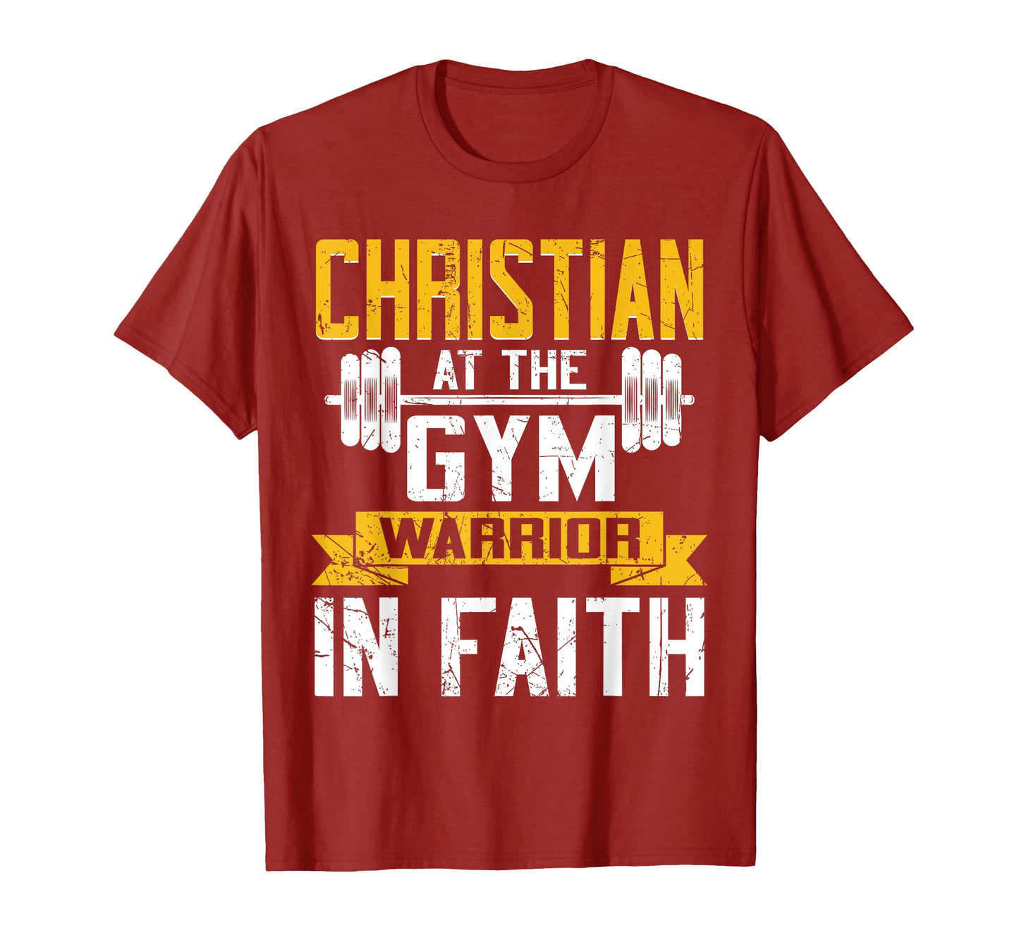Gym Christian Tee For Men Women Jesus Christian At The Gym Workout Weightlifting Fitness T-Shirt