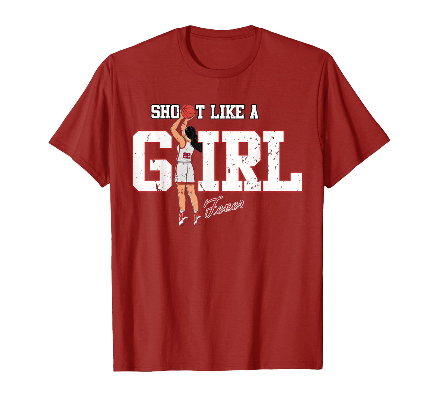 Retro Sport Quote Shoot Like A Girl Basketball Funny Player T-Shirt
