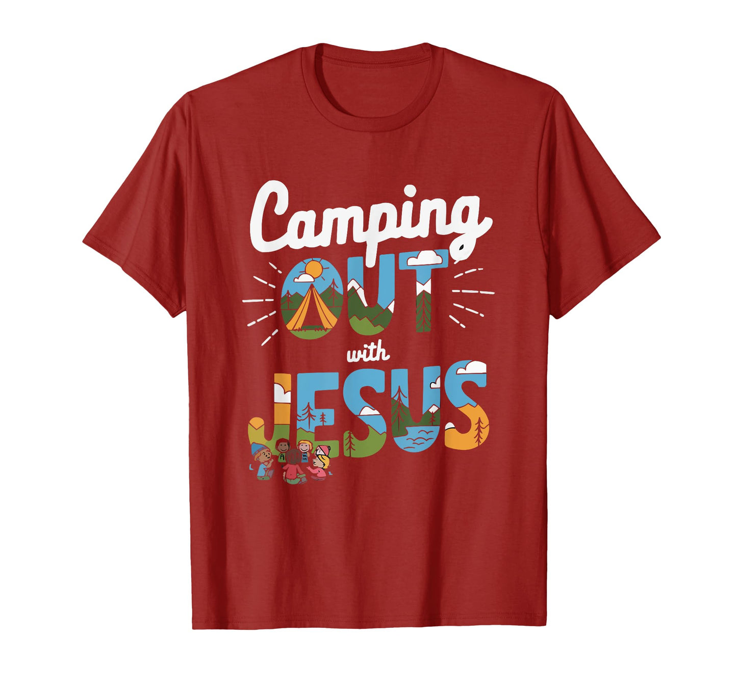 Camping Jesus Christ Religion Christian Camper Christianity T-Shirt