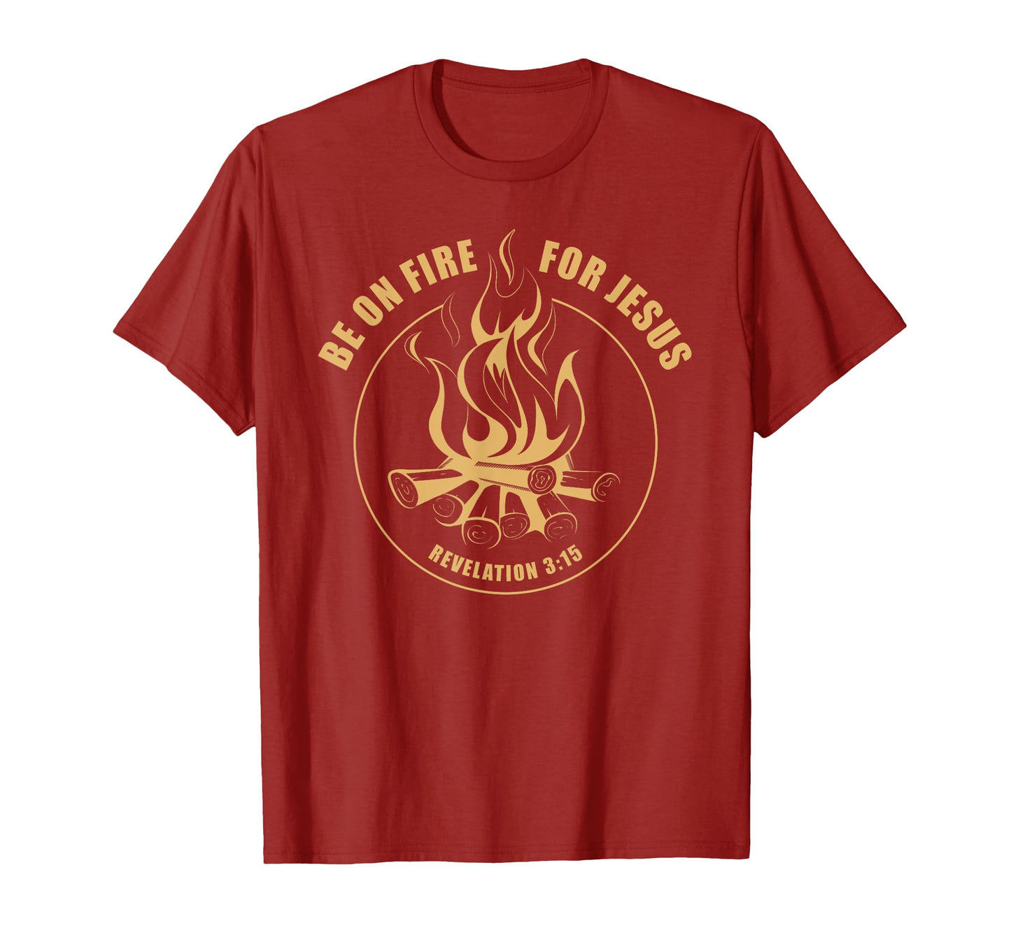 Revival - Be on Fire for Jesus Christian Faith Camping T-Shirt