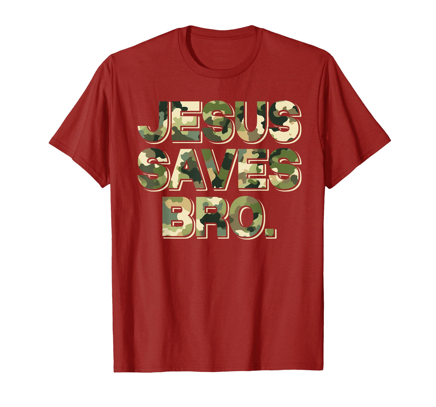 Camo camouflage Jesus Saves Bro T Shirt Christian Religion T-Shirt