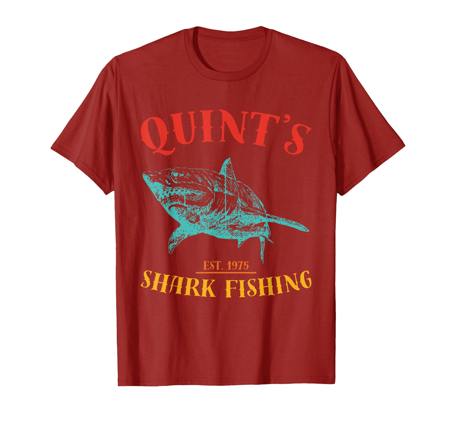 Quint’s Shark est. 1975 Fishing Funny Retro Fishing T-Shirt