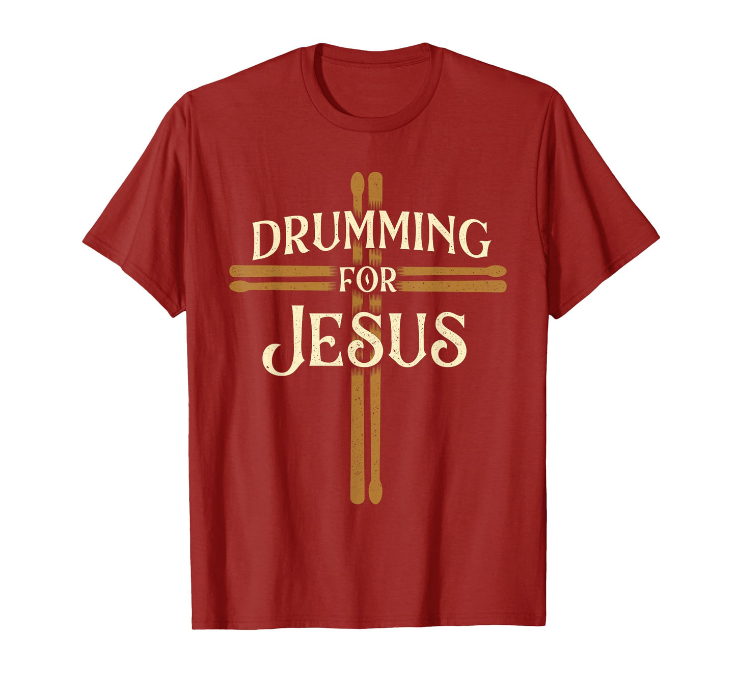 Funny Drumming Shirts - Drumming For Jesus - Christian Drummer Percussionist Drums T-Shirt - Black - Small - Unisex-Adults - Short Sleeve - Classic Fit - Cotton 50%, Polyester 50%