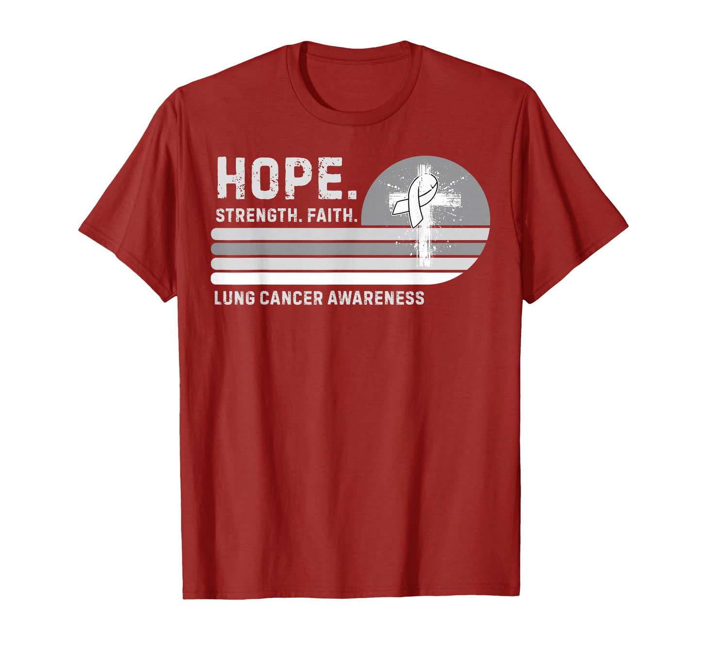 Faith Vintage Lung Cancer Awareness T-Shirt