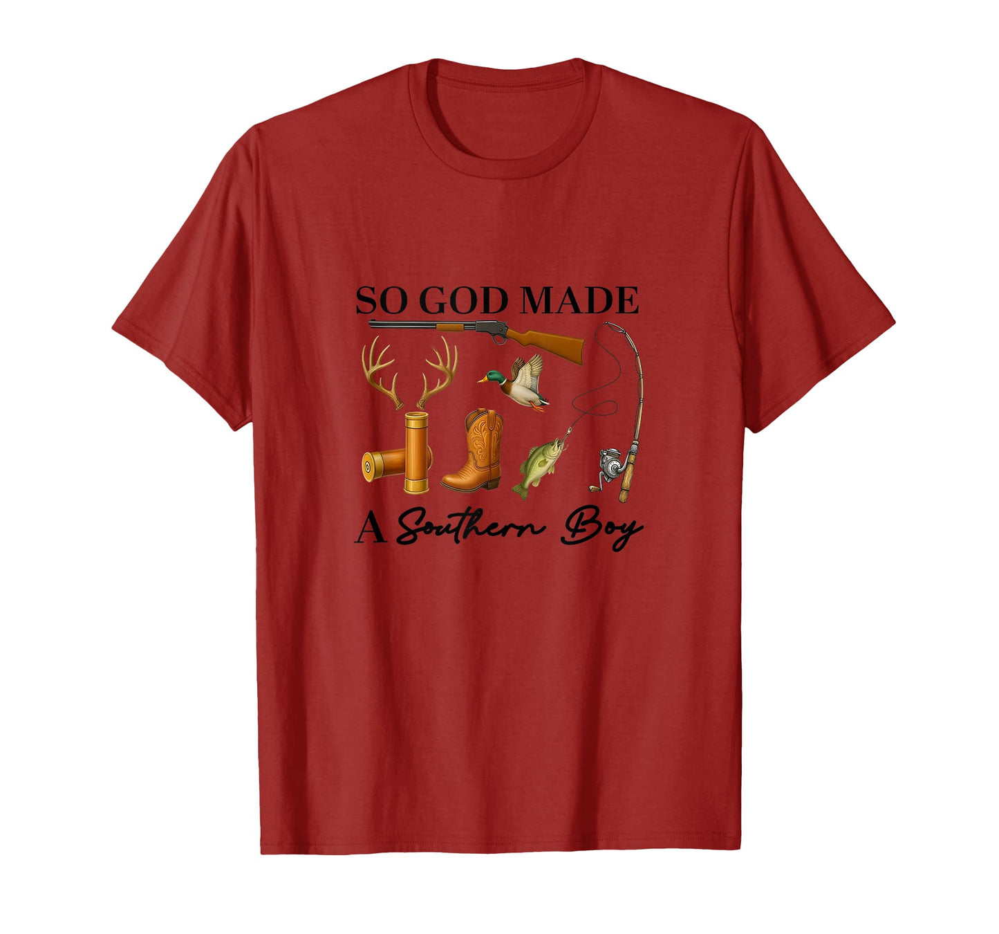 So God Made A Southern Boy, Hunting Ducks Deer Fishing Tank Top