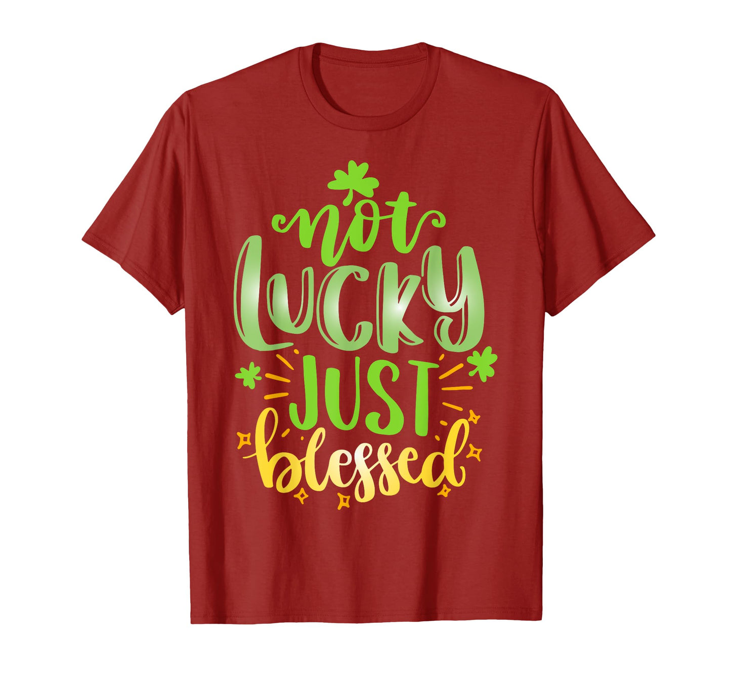 Christian St Patrick Day Shamrock Not Lucky Blessed For Kids T-Shirt