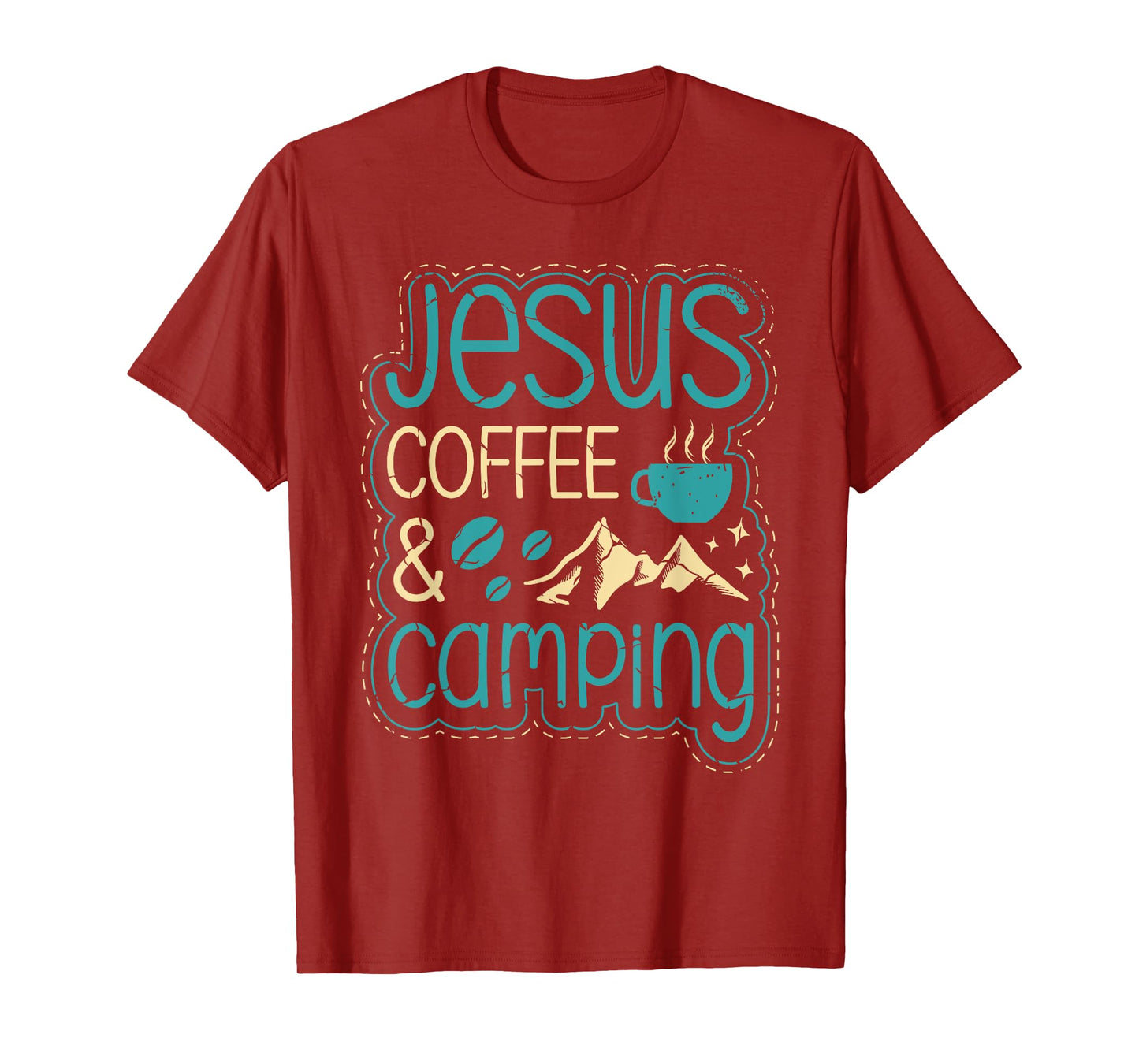 Jesus coffee and camping for a Camper funny Camping T-Shirt