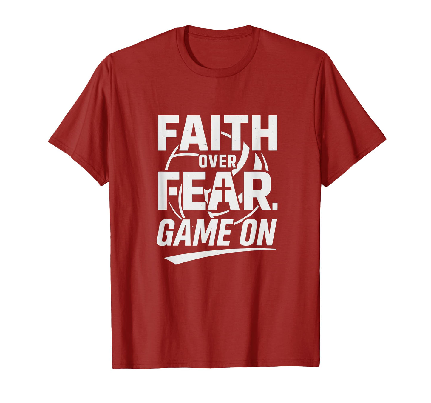 Faith Over Fear. Game On. Christian Volleyball 2 Timothy 1:7 T-Shirt